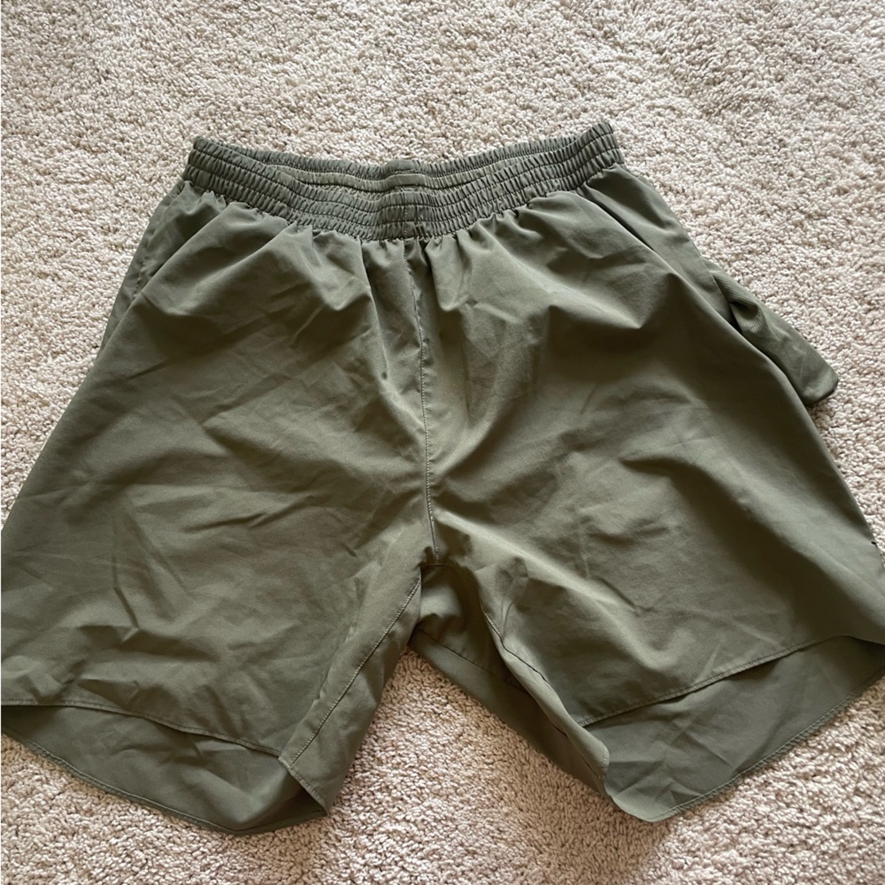 Adidas Army Green 7” Running Shorts